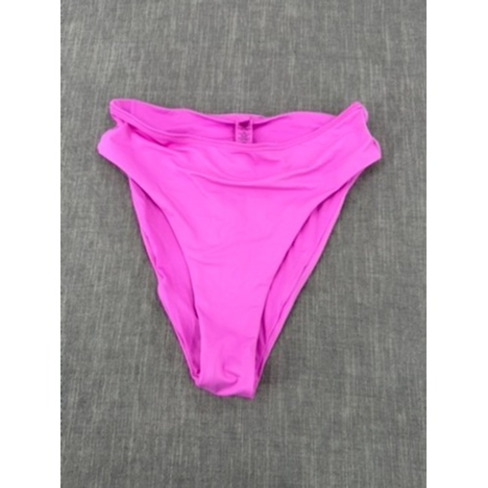 SKIMS Recycled Swim Mid Waist Bikini Bottom Neon Orchid Pink Size XS NWT
